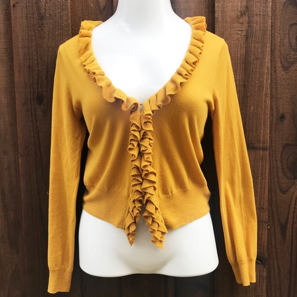 Victoria's Secret Sweaters - Victoria's Secret ruffle lightweight cardigan EUC